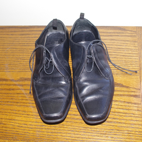 Prada Shoes Prada Leather Black Lace Up Mens Dress Shoes Poshmark